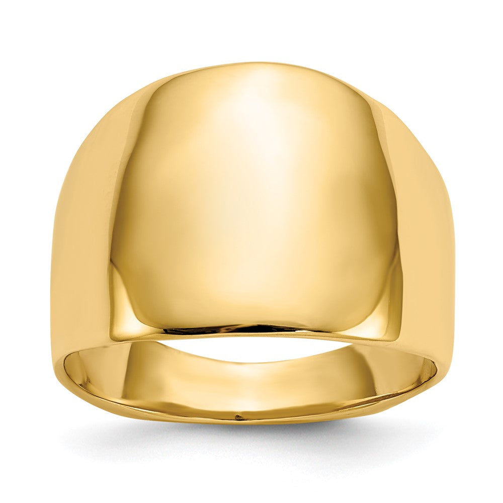 14k Polished Dome Ring, Size 7
