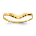 14k Polished Curve Ring, Size 6