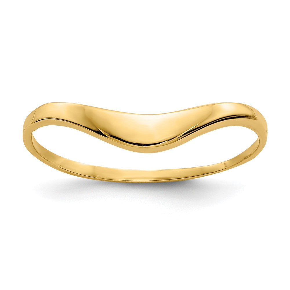 14k Polished Curve Ring, Size 6