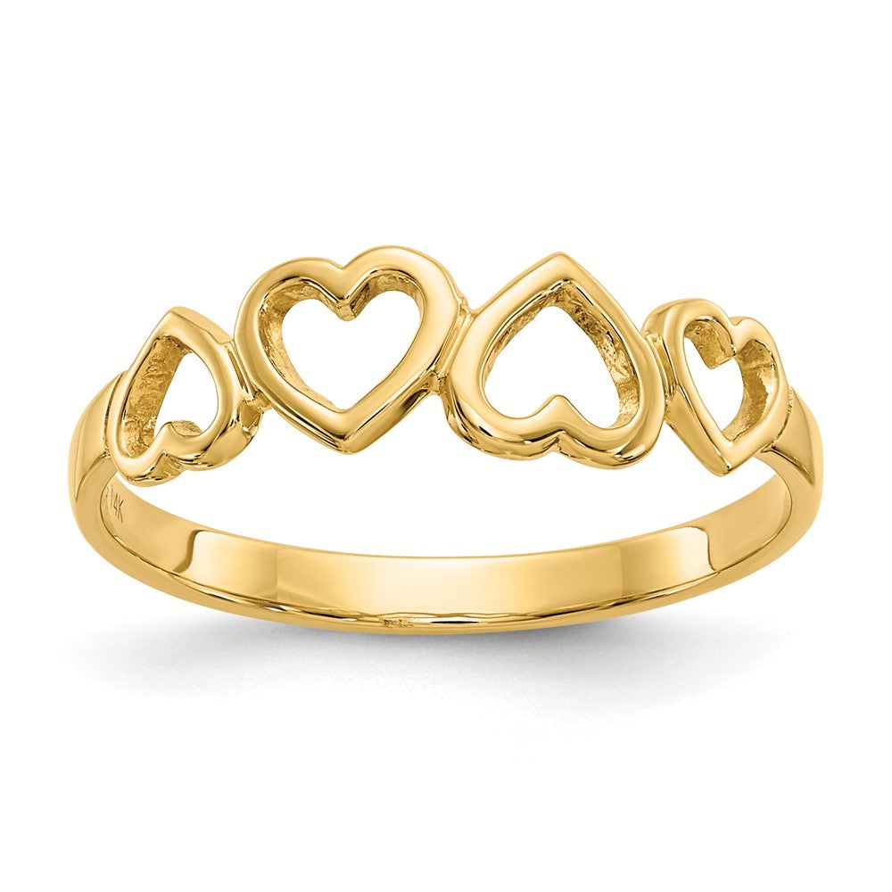 14k Hearts Ring, Size 7