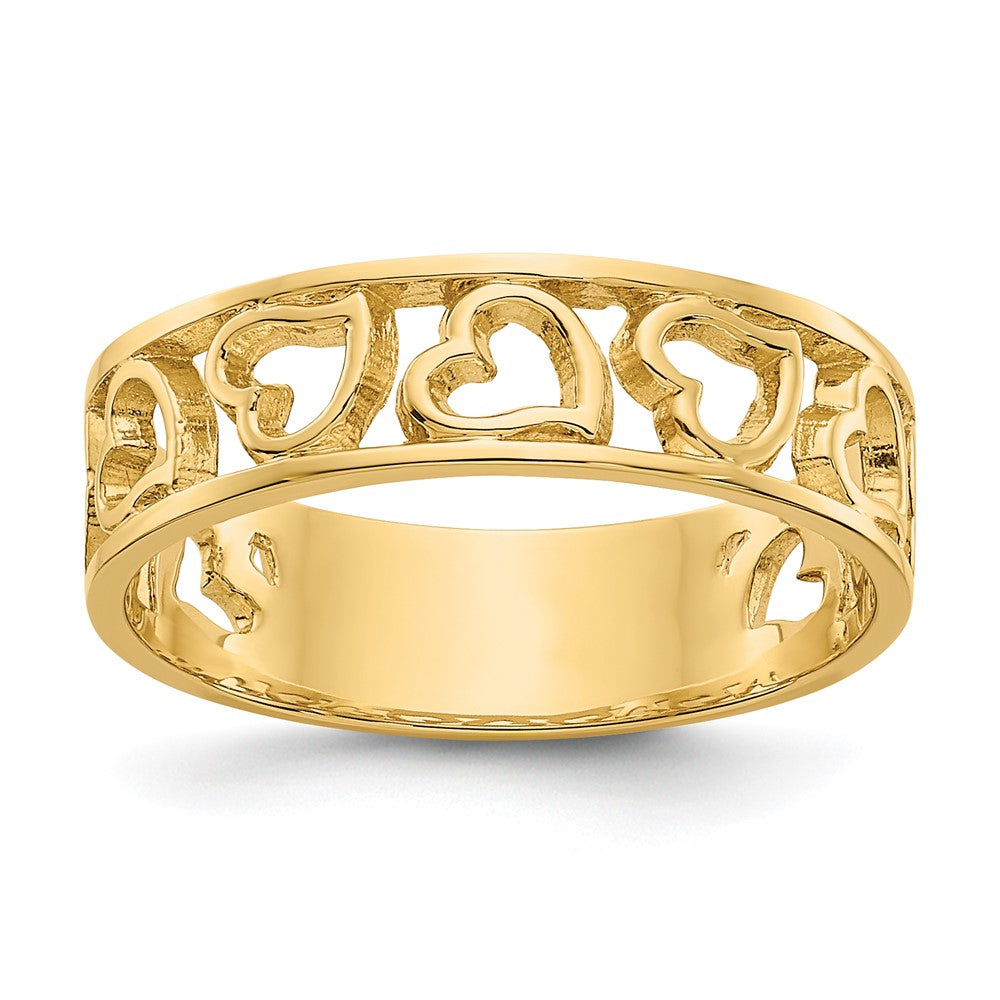 14k Hearts Ring, Size 6
