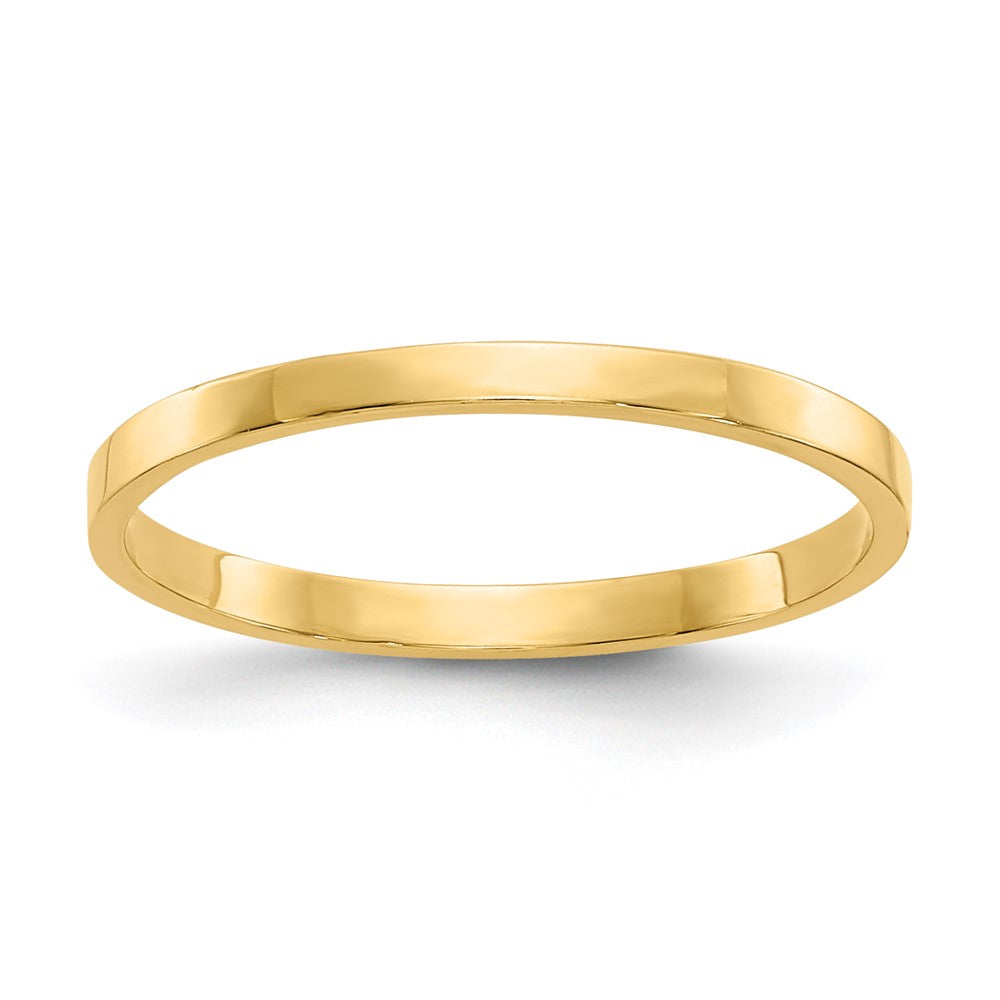 14K High Polished 1mm Flat Band Size 3 Baby / Childs Ring