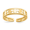 14k Diamond Shapes Toe Ring, 1 g