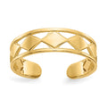 14k Diamond Shapes Toe Ring, 1.1 g