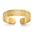 14k 4mm Greek Key Toe Ring