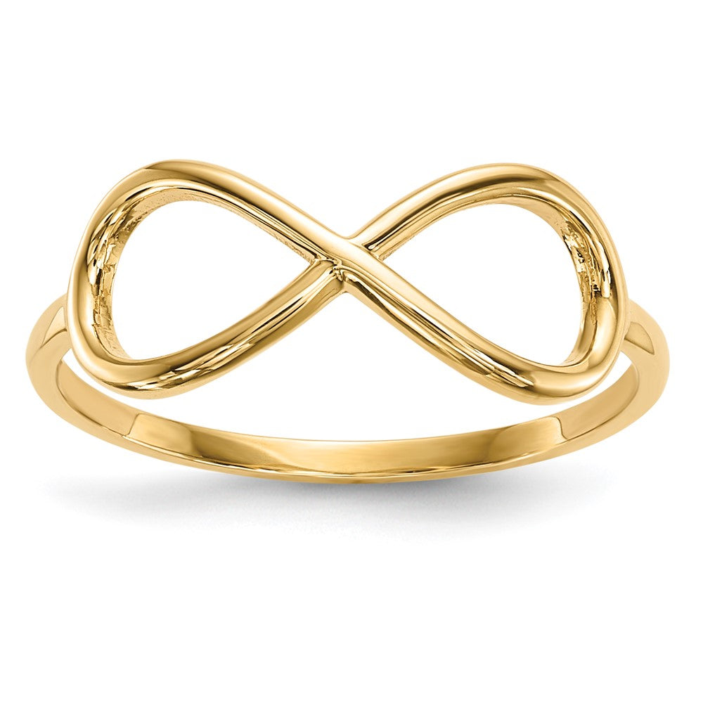 14k Polished Infinity Ring, Size 7, 1.35 g