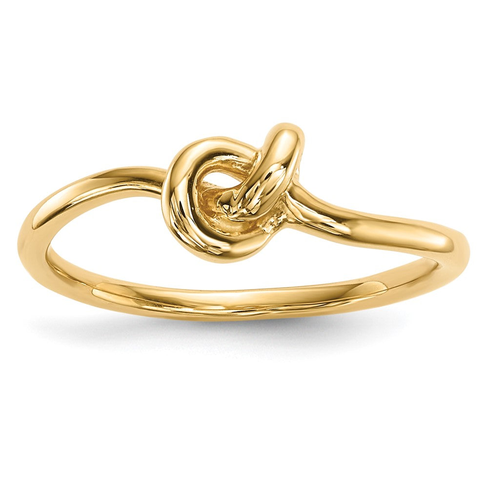 14k Polished Knot Ring, Size 7