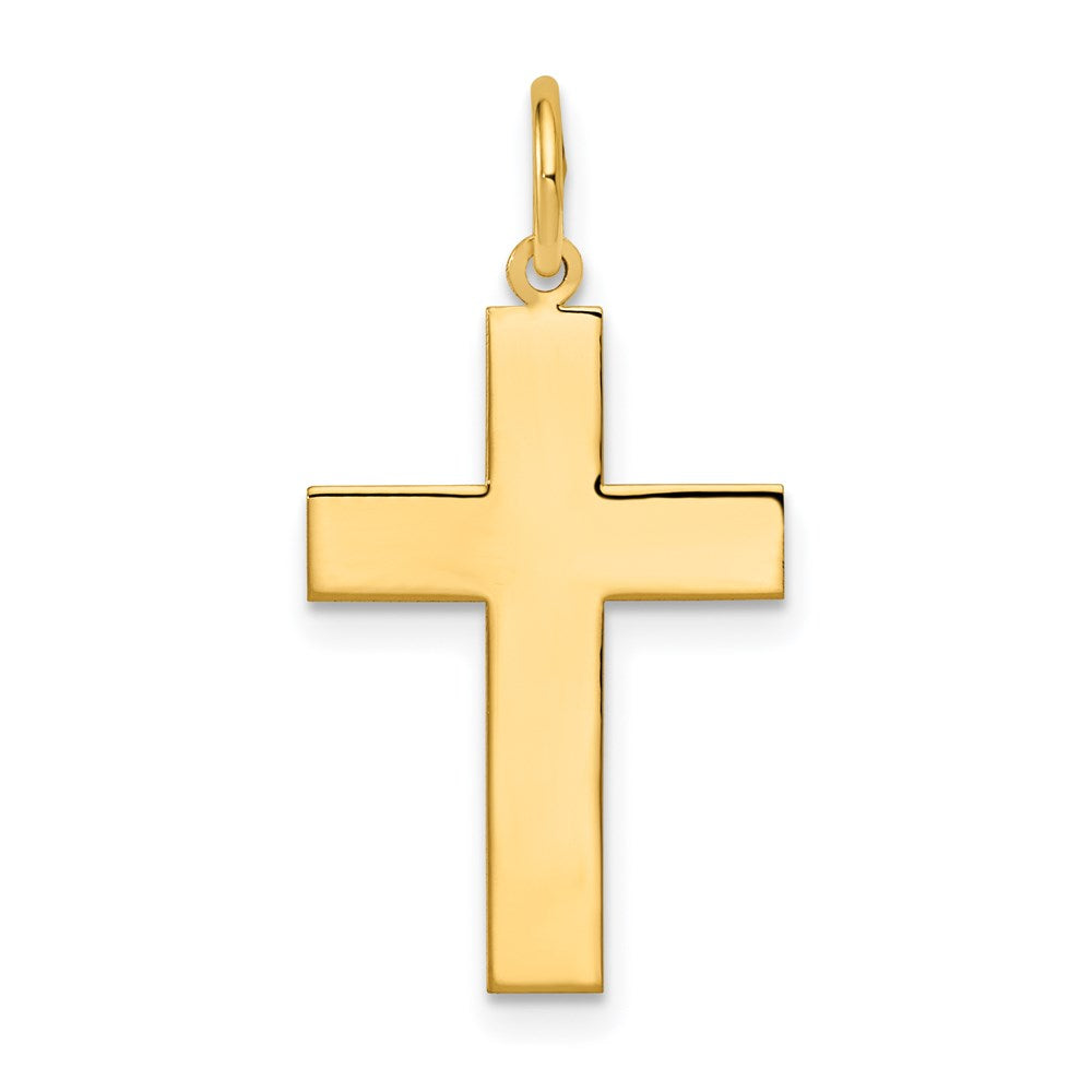 14k Polished Cross Pendant, 26 x 14 mm