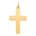 14k Polished Cross Pendant, 32 x 16 mm