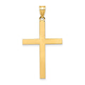 14k Engravable Cross Charm, 36 x 19.8 mm