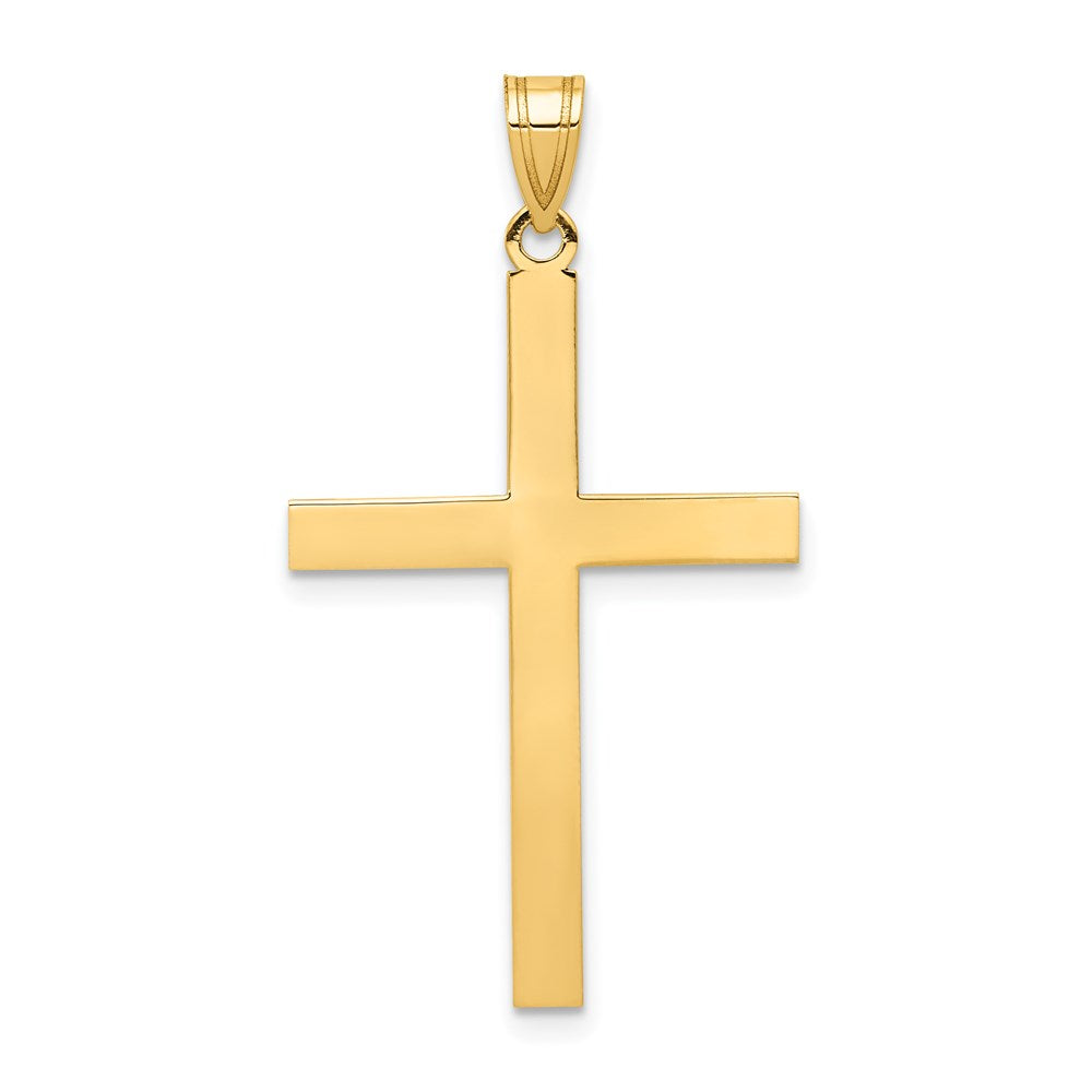 14k Engravable Cross Charm, 36 x 19.8 mm