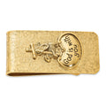 Symbols of Faith Gold-tone GOD IS WITH YOU Money Clip