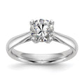 True Origin 14k White Gold 3/4 carat Certified Complete Lab Grown Diamond VS/SI+ G+ Round Solitaire Engagement Ring, 0.75 ct, Size 7, 2 mm
