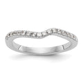 14kw Diamond Contoured Wedding Band, 0.255 ct, Size 7