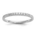 Platinum Diamond Wedding Band, 0.17 ct, Size 7