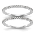 14k White Gold 1/4 carat Diamond Set of 2 Complete Wedding Bands, 0.25 ct, Size 7, 2.9 g - ID5S9RM2072B-025-WAA8L7