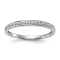 14k White Gold 1/8 carat Diamond Set of 2 Complete Wedding Bands, 0.132 ct, Size 7, 2.66 g - ID5S9RM2074B-012-WAA8L7