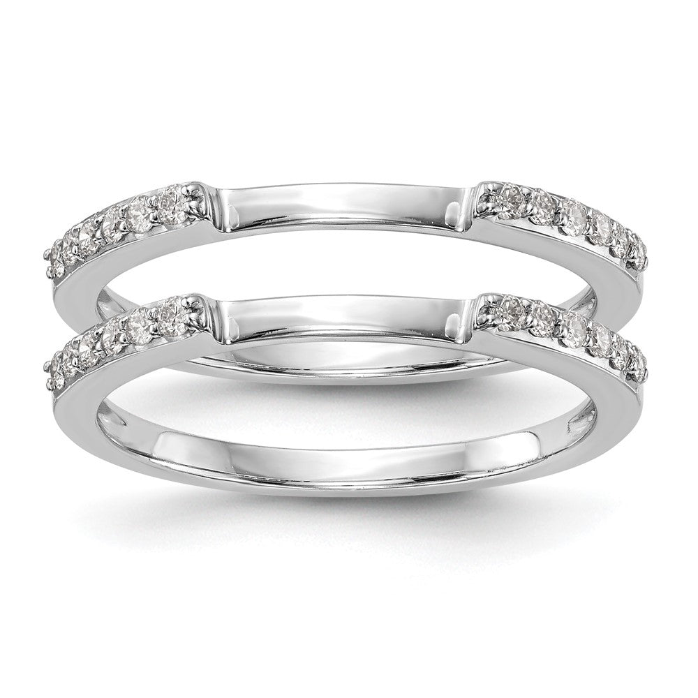 14k White Gold 1/4 carat Diamond Set of 2 Complete Wedding Bands, 0.24 ct, Size 7, 2.91 g - ID5S9RM2075B-025-WAA8L7