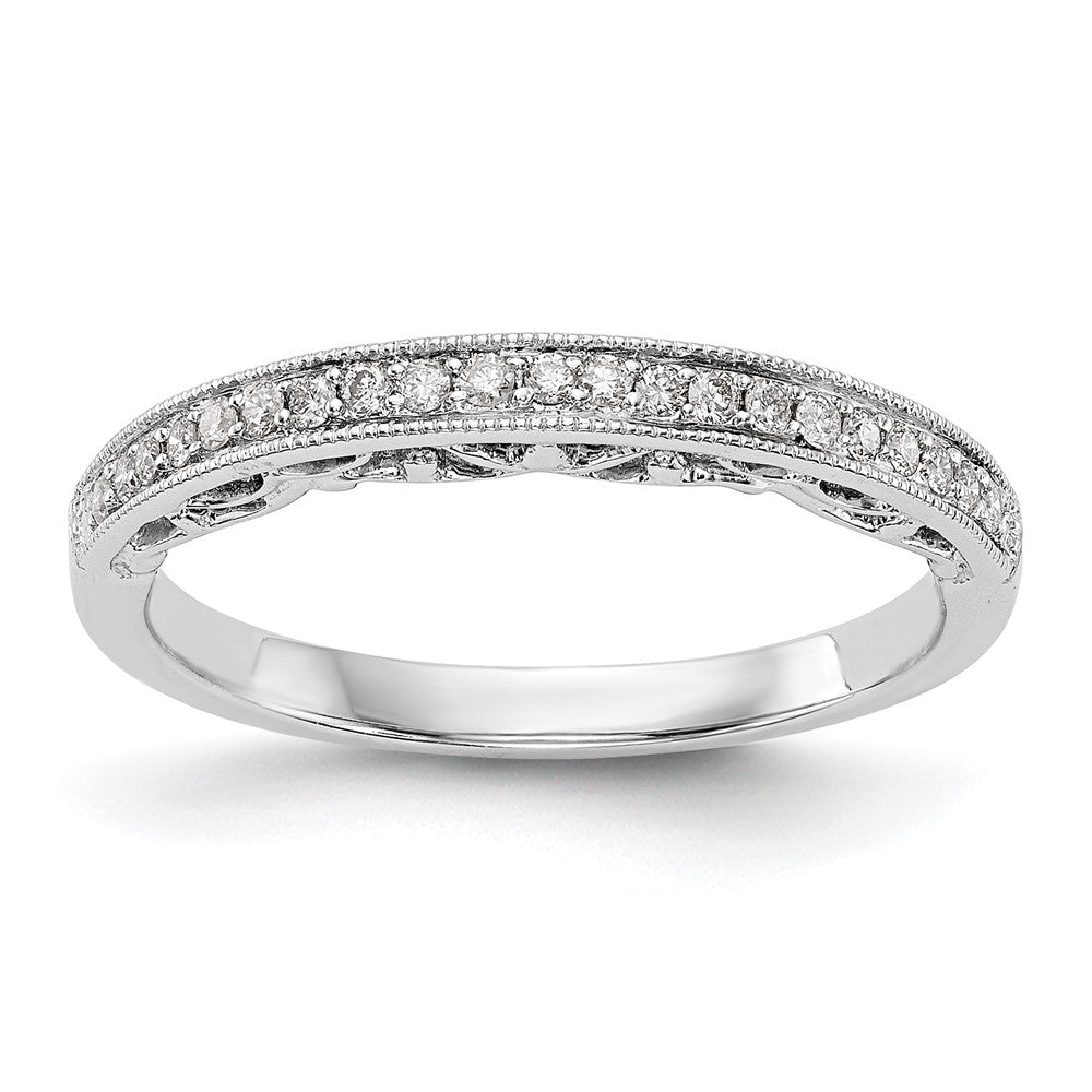 14k White Gold Diamond Wedding Band, 0.135 ct, Size 7, 1.96 g - ID5S9RM2097B-013-WAA8L7