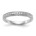 14k White Gold 1/4 carat Diamond Complete Wedding Band, 0.255 ct, Size 7, 2.94 g - ID5S9RM2118B-025-WAA8L7
