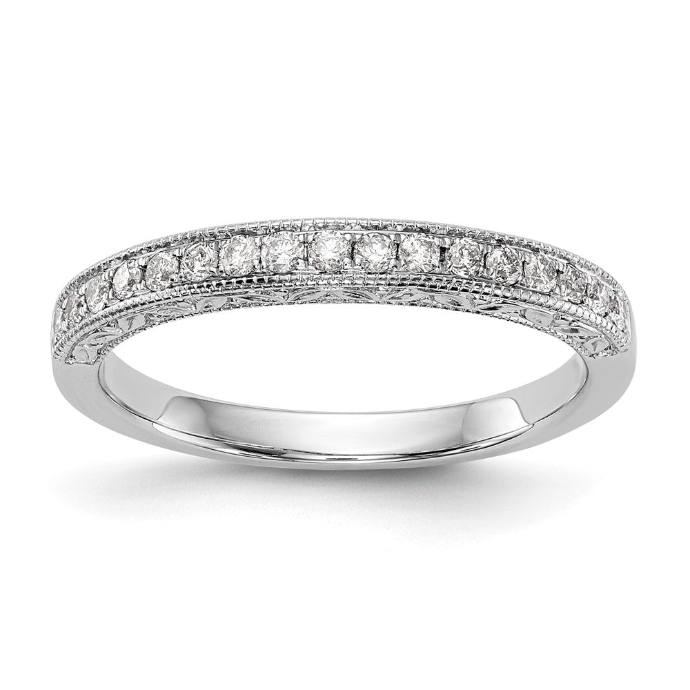 14k White Gold 1/4 carat Diamond Complete Wedding Band, 0.255 ct, Size 7, 2.94 g - ID5S9RM2118B-025-WAA8L7