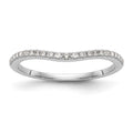 14k White Gold 1/8 carat Diamond Complete Wedding Band, 0.138 ct, Size 7, 1.34 g - ID5S9RM2126B-015-WAA8L7