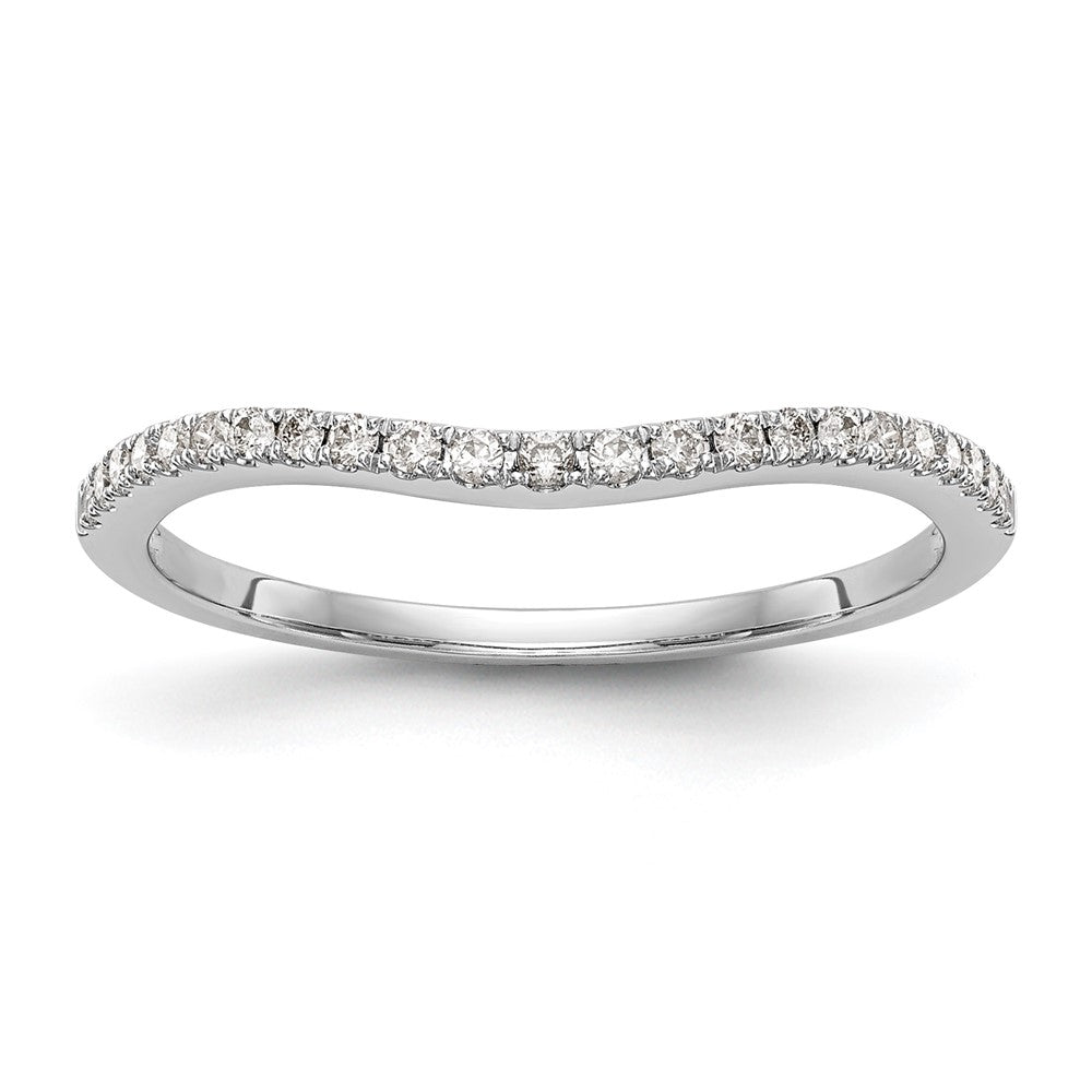 14k White Gold 1/8 carat Diamond Complete Wedding Band, 0.138 ct, Size 7, 1.34 g - ID5S9RM2126B-015-WAA8L7