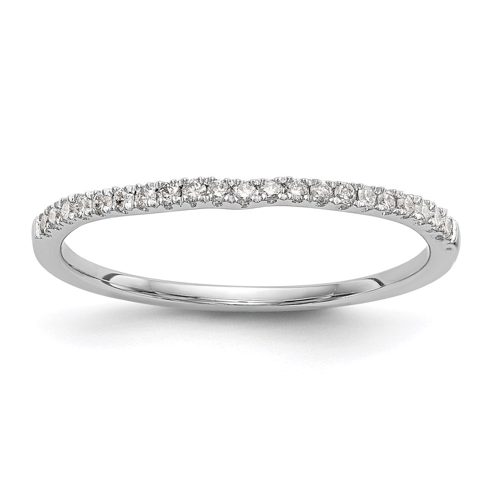 14k White Gold Diamond Wedding Band, 0.126 ct, Size 7, 1.09 g - ID5S9RM2130B-013-WAA8L7