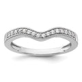 14k White Gold 1/6 carat Diamond Contoured Complete Wedding Band, 0.16 ct, Size 7, 2.3 g - ID5S9RM2151B-015-WAA8L7
