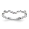 14k White Gold Diamond Wedding Band, 0.36 ct, Size 7, 2.14 g