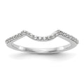 14k White Gold Diamond Wedding Band, 0.141 ct, Size 7