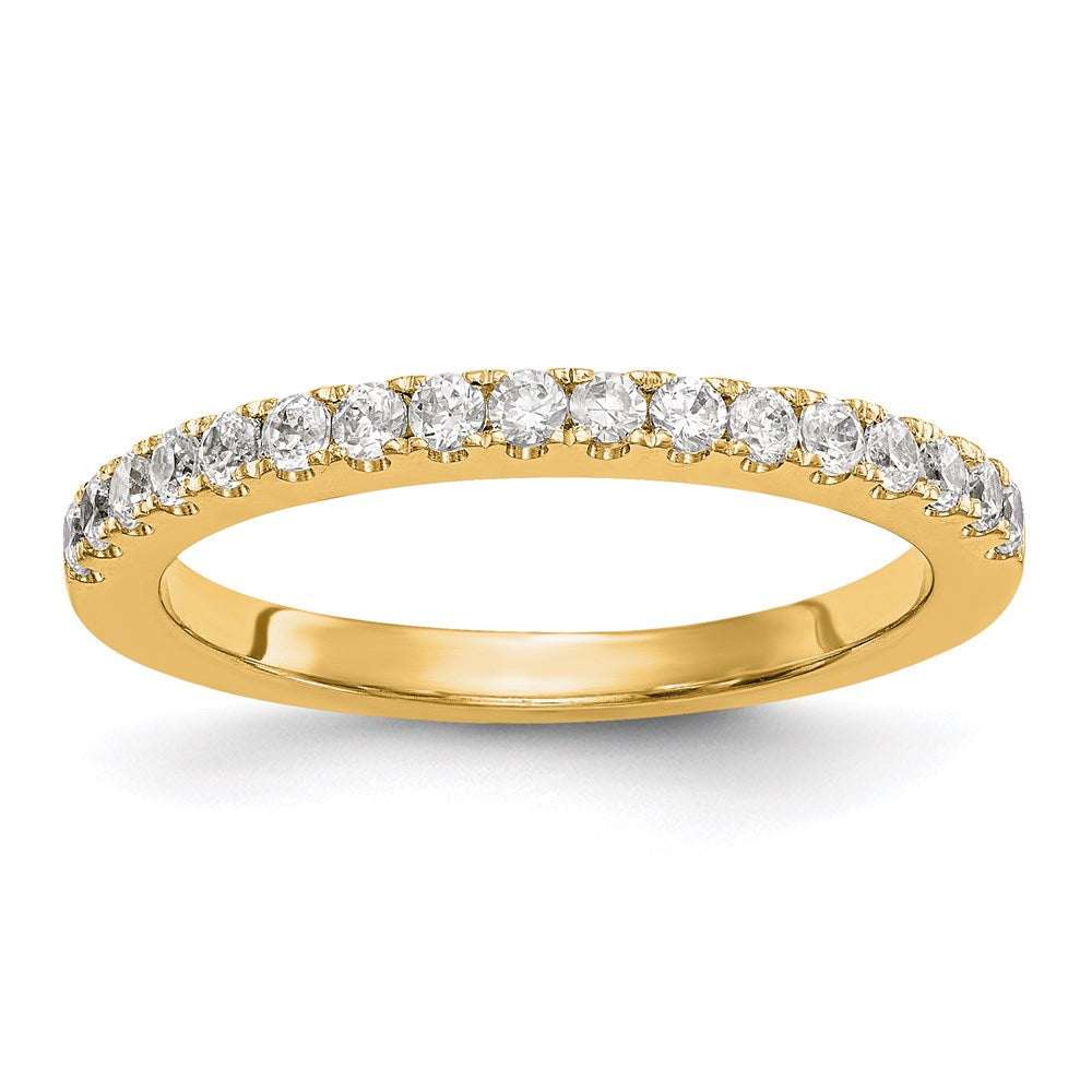 14K Yellow Gold Diamond Wedding Band, 0.375 ct, Size 7, 2.42 g