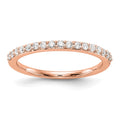 14K Rose Gold Diamond Wedding Band, 0.255 ct, Size 7