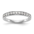 14K White Gold 1/3 carat Diamond Complete Wedding Band, 0.325 ct, Size 7, 1.85 g
