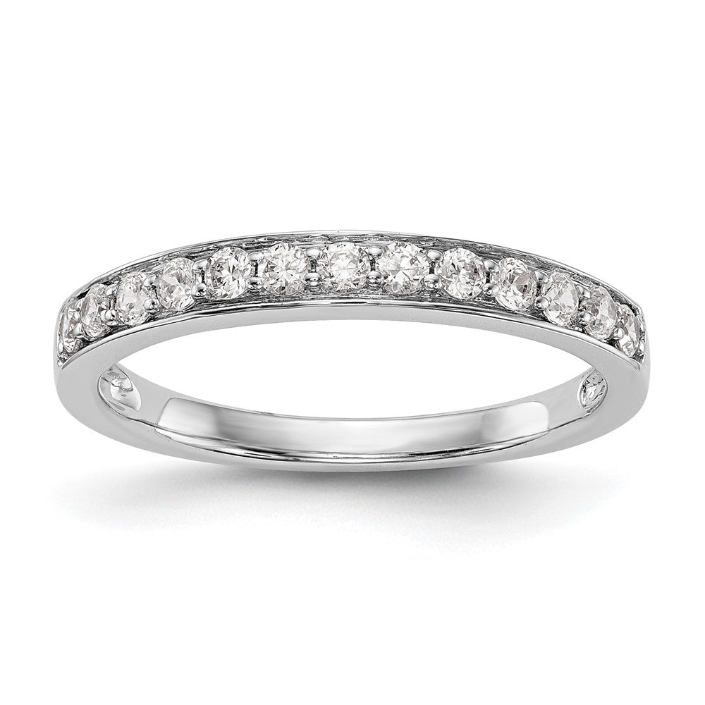 14K White Gold 1/3 carat Diamond Complete Wedding Band, 0.325 ct, Size 7, 1.85 g