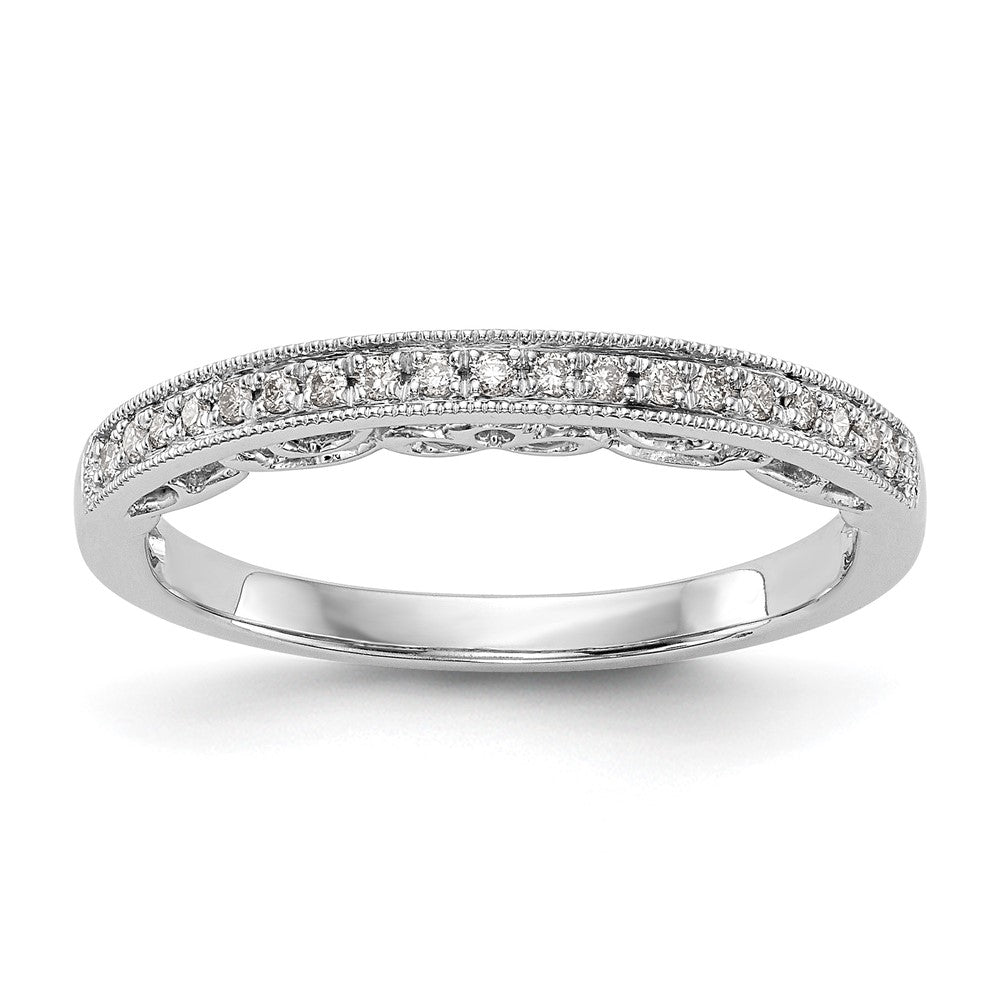 14K White Gold 1/10 carat Diamond Complete Wedding Band, 0.114 ct, Size 7, 1.9 g - ID5S9RM2213B-011-WAA8L7