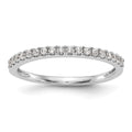 14K White Gold 1/5 carat Diamond Complete Wedding Band, 0.18 ct, Size 7, 1.27 g