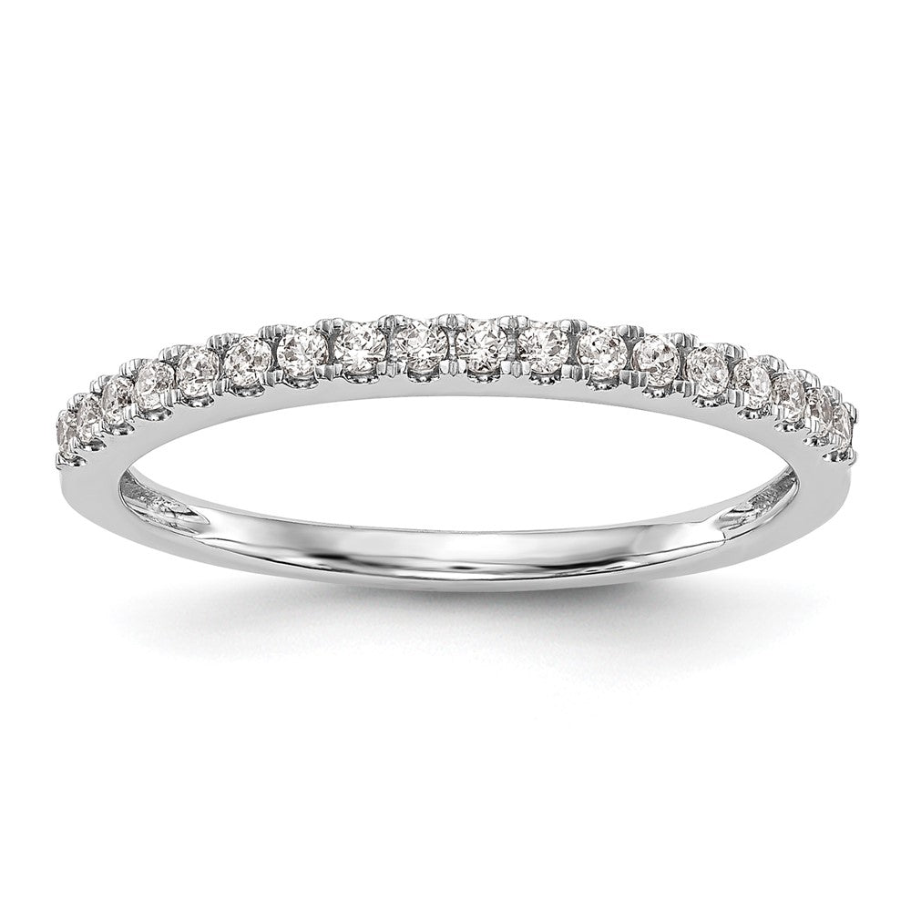 14K White Gold 1/5 carat Diamond Complete Wedding Band, 0.18 ct, Size 7, 1.27 g