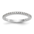 14K White Gold Diamond Wedding Band, 0.21 ct, Size 7