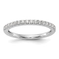 14K White Gold 1/4 carat Diamond Complete Wedding Band, 0.24 ct, Size 7, 1.84 g