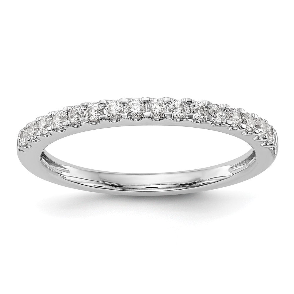 14K White Gold 1/4 carat Diamond Complete Wedding Band, 0.24 ct, Size 7, 1.84 g