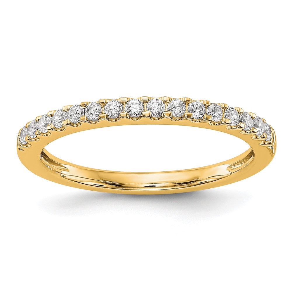 14K Yellow Gold Diamond Wedding Band, 0.24 ct, Size 7, 1.55 g