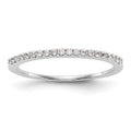 14K White Gold 1/6 carat Diamond Complete Wedding Band, 0.16 ct, Size 7