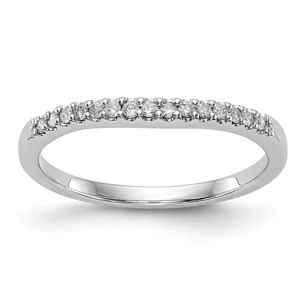 14k White Gold 1/8 carat Diamond Complete Wedding Band, 0.12 ct, Size 7, 1.66 g - ID5S9RM2305B-013-WAA8L7