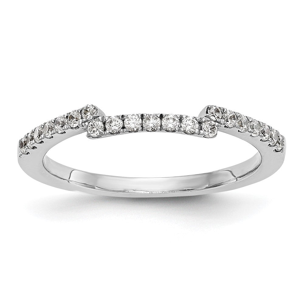 14K White Gold Diamond Wedding Band, 0.264 ct, Size 7, 1.89 g - ID5S9RM2306B-026-WAA8L7
