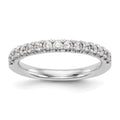 14K White Gold 3/8 carat Diamond Complete Wedding Band, 0.375 ct, Size 7