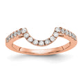 14K Rose Gold Diamond Wedding Band, 0.285 ct, Size 7