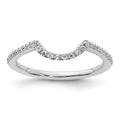 14K White Gold 1/5 carat Diamond Contoured Complete Wedding Band, 0.224 ct, Size 7, 2.48 g - ID5S9RM2332B-022-WAA8L7