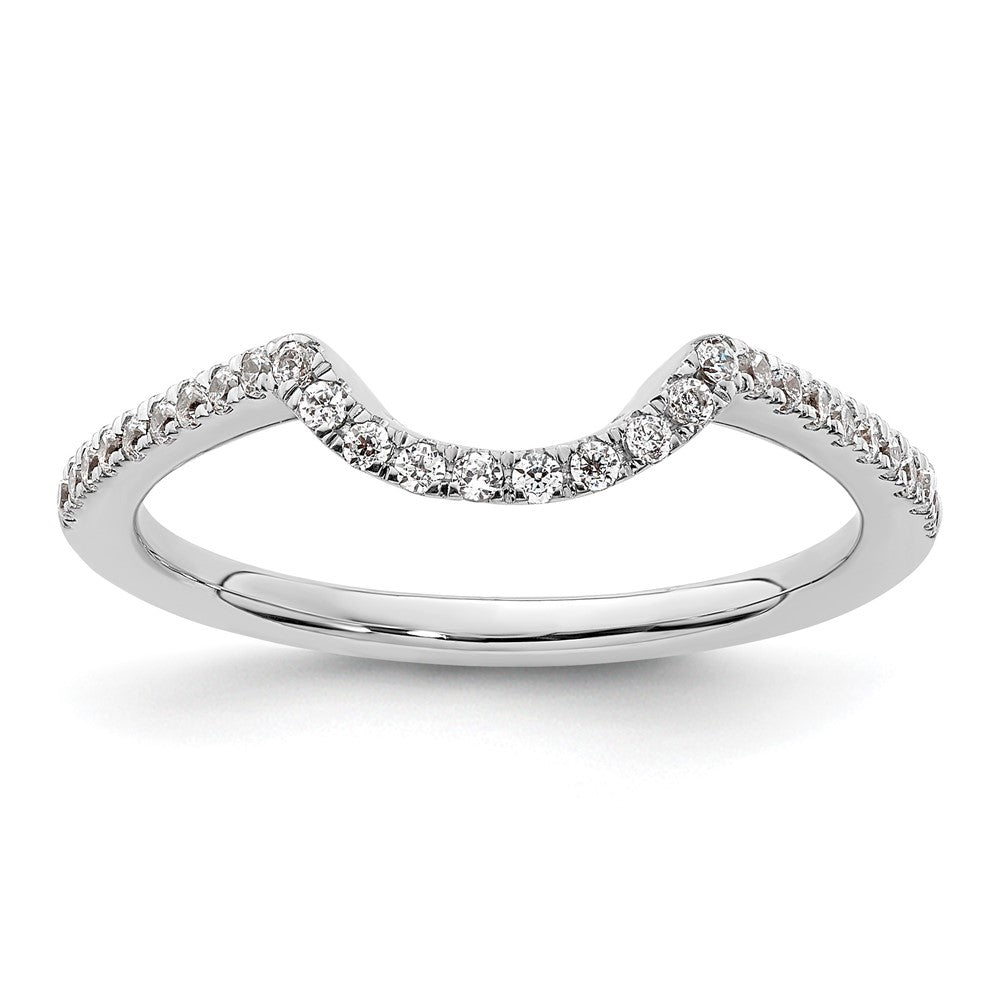 14K White Gold 1/5 carat Diamond Contoured Complete Wedding Band, 0.224 ct, Size 7, 2.48 g - ID5S9RM2332B-022-WAA8L7