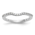 14kw Lab Grown Diamond VS/SI+ G+ Wedding Band, 0.25 ct, Size 7